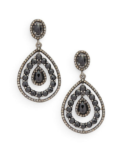 silver drop earrings