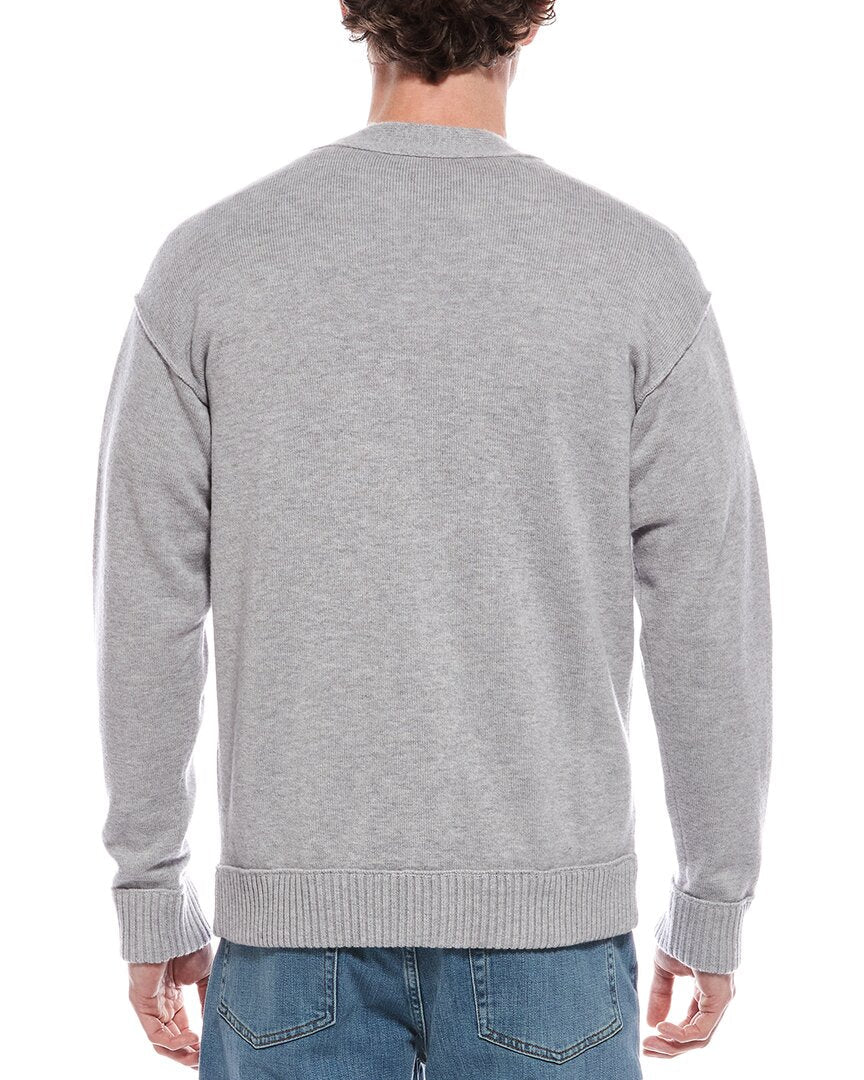 jacquard wool cardigan