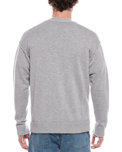 jacquard wool cardigan