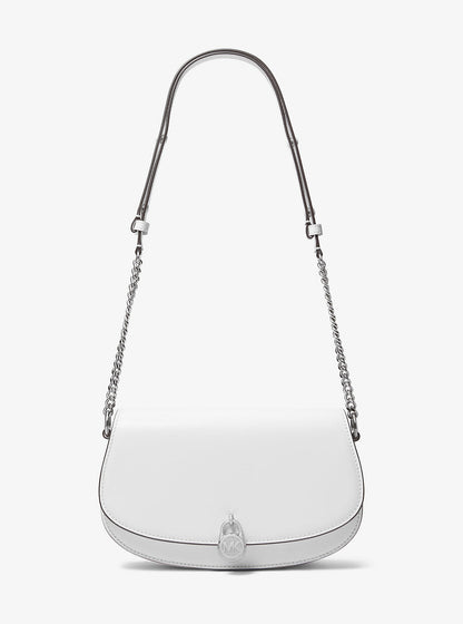mila medium leather messenger bag