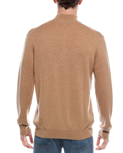 cashmere mock neck cashmere 1/4-zip sweater