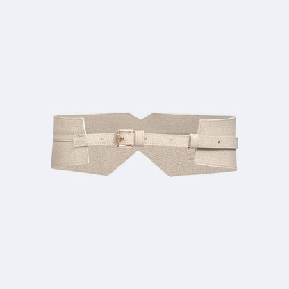 women's chaltén slim leather belt in ivory