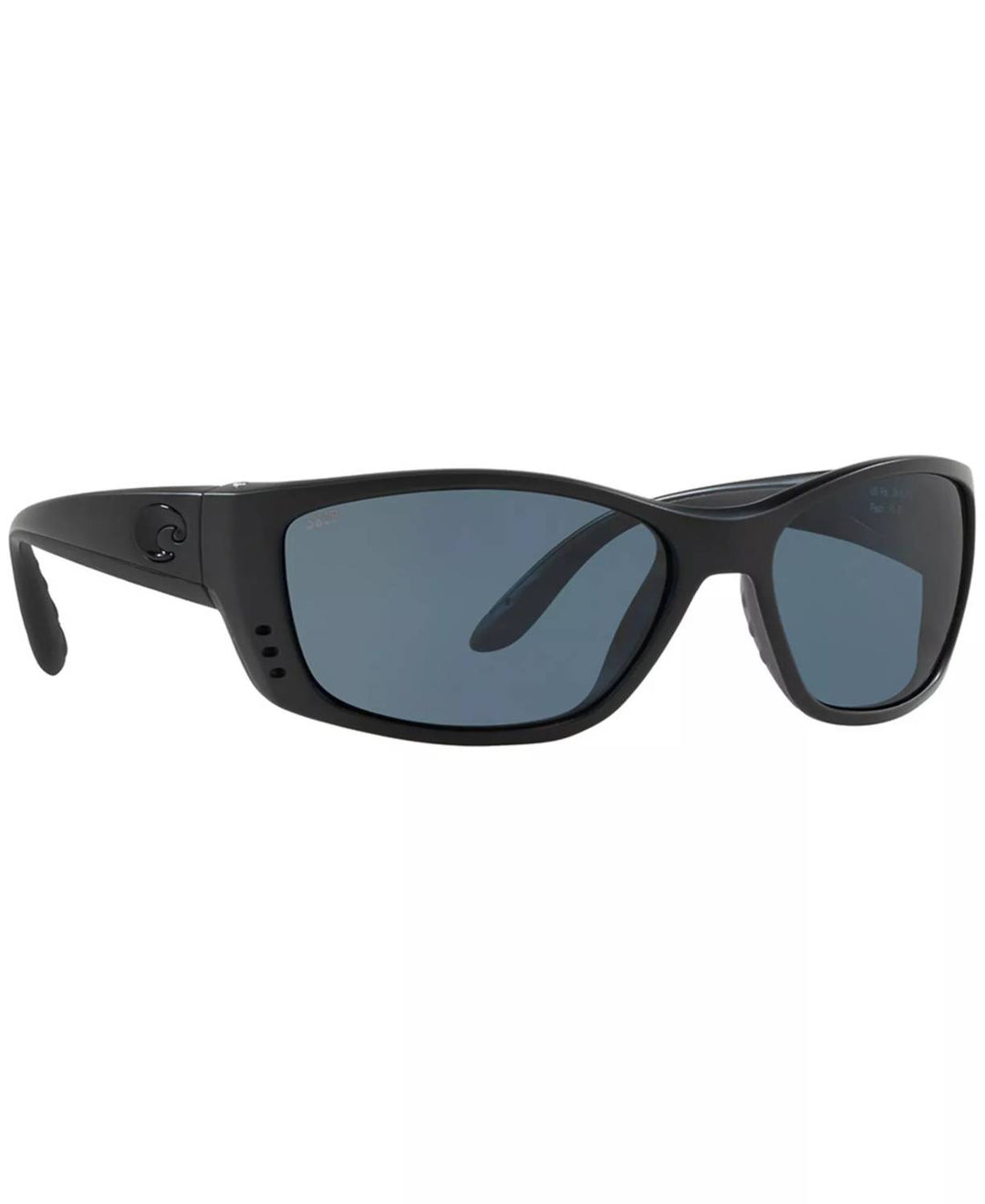 men's fisch polarized sunglasses in blackout/grey polarized-580p, 64 mm