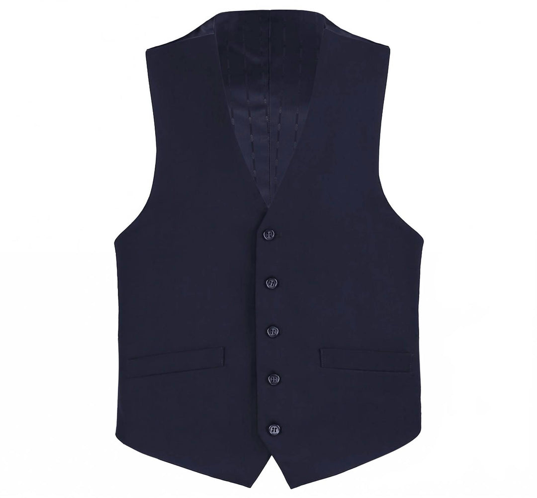 prestige single breasted vest in cobalt