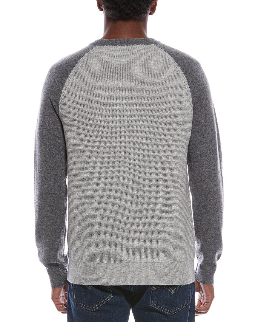 raglan colorblocked wool & cashmere-blend crewneck sweater