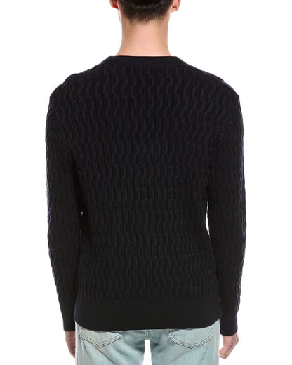 cable knit v-neck cardigan