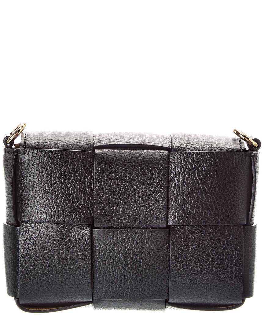 leah hand-woven leather crossbody