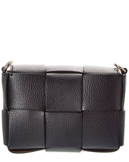 leah hand-woven leather crossbody