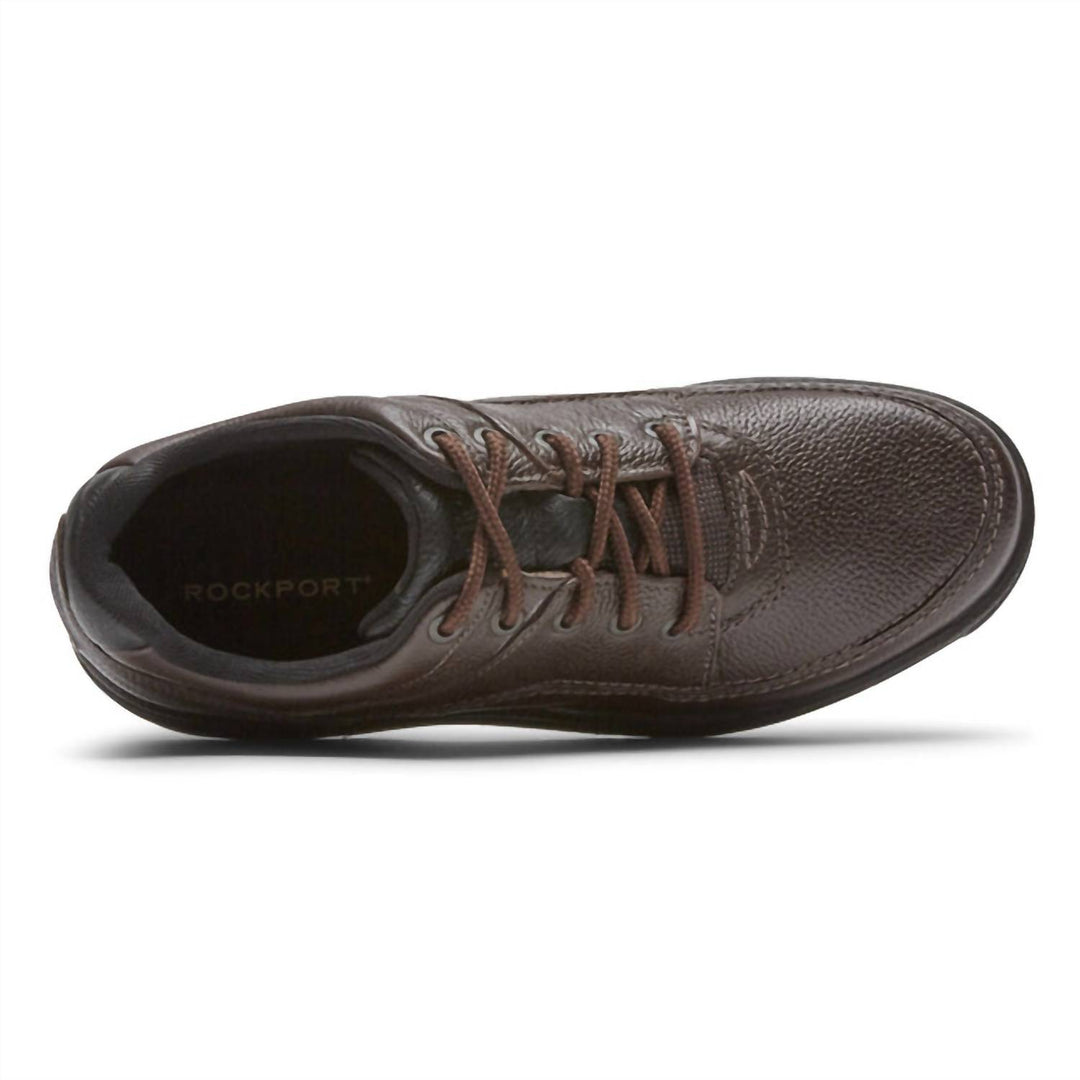 men's world tour classic lace up shoes in brown
