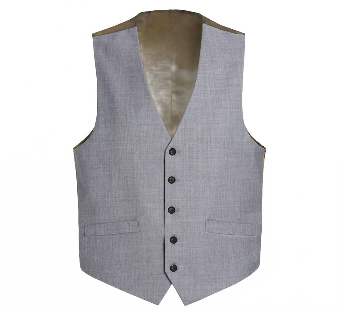 prestige single breasted vest in light gray