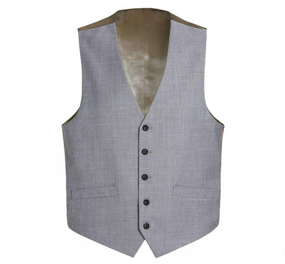 prestige single breasted vest in light gray