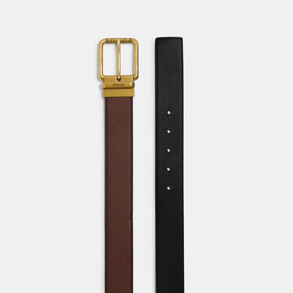 square roller buckle cut to size reversible belt, 38 mm