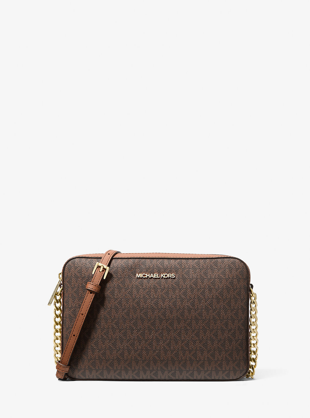 jet set large printed logo crossbody bag