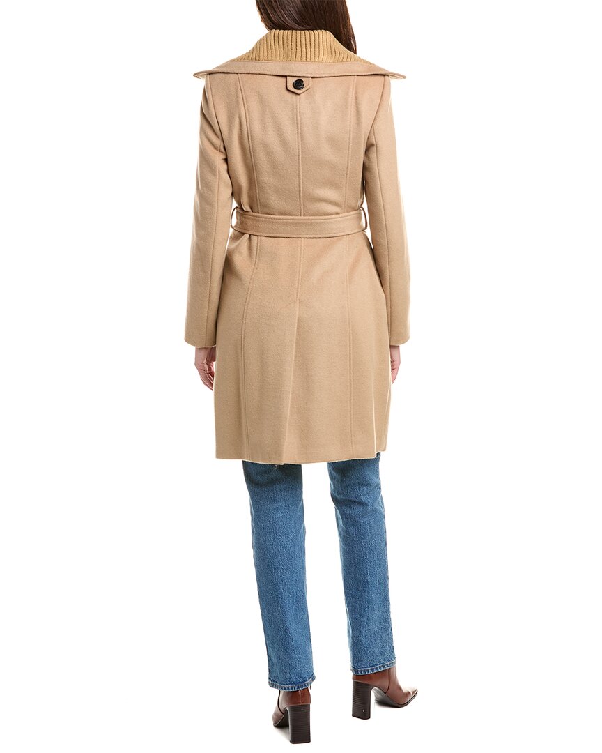 asymmetrical wool-blend trench coat