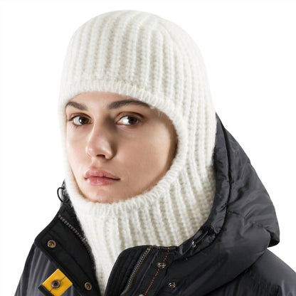 women's balaclava ski mask in off-white