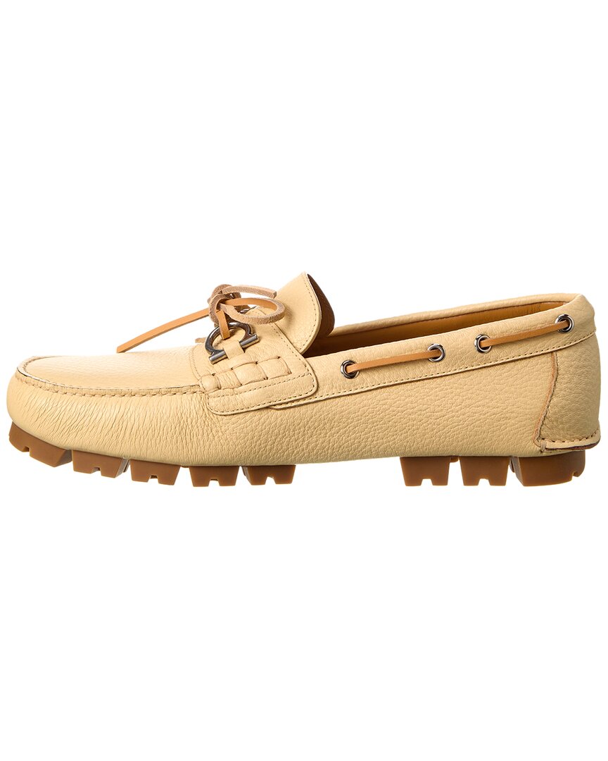 ferragamo giosue leather moccasin