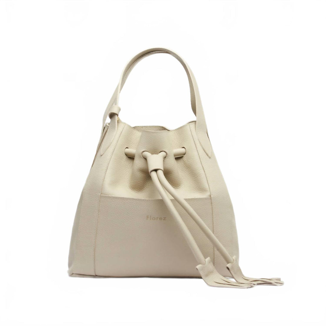 harper bucket bag in ivory