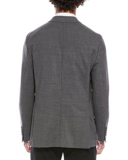 pinstripe wool-blend sutton jacket