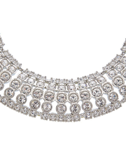 round rhinestone necklace