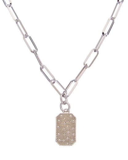 18k over silver 0.12 ct. tw. diamond necklace