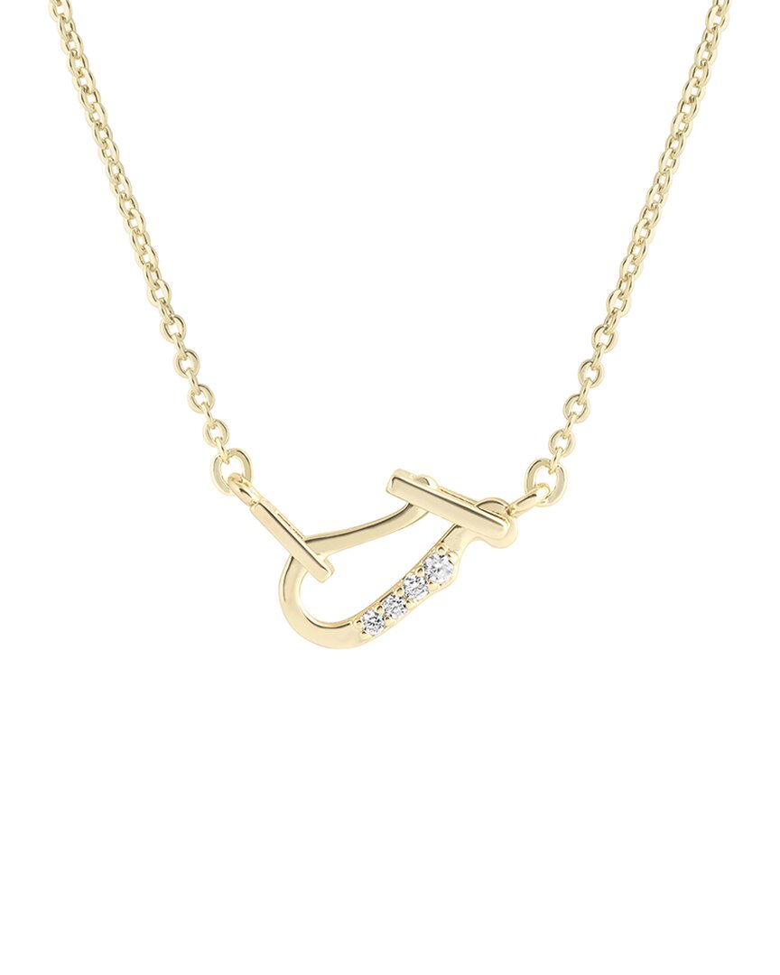 14k plated cz ritz necklace