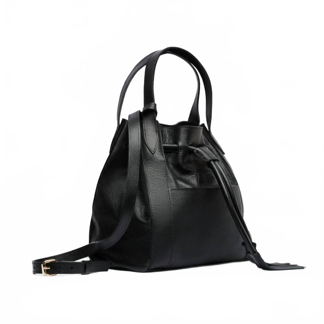 harper bucket bag in black