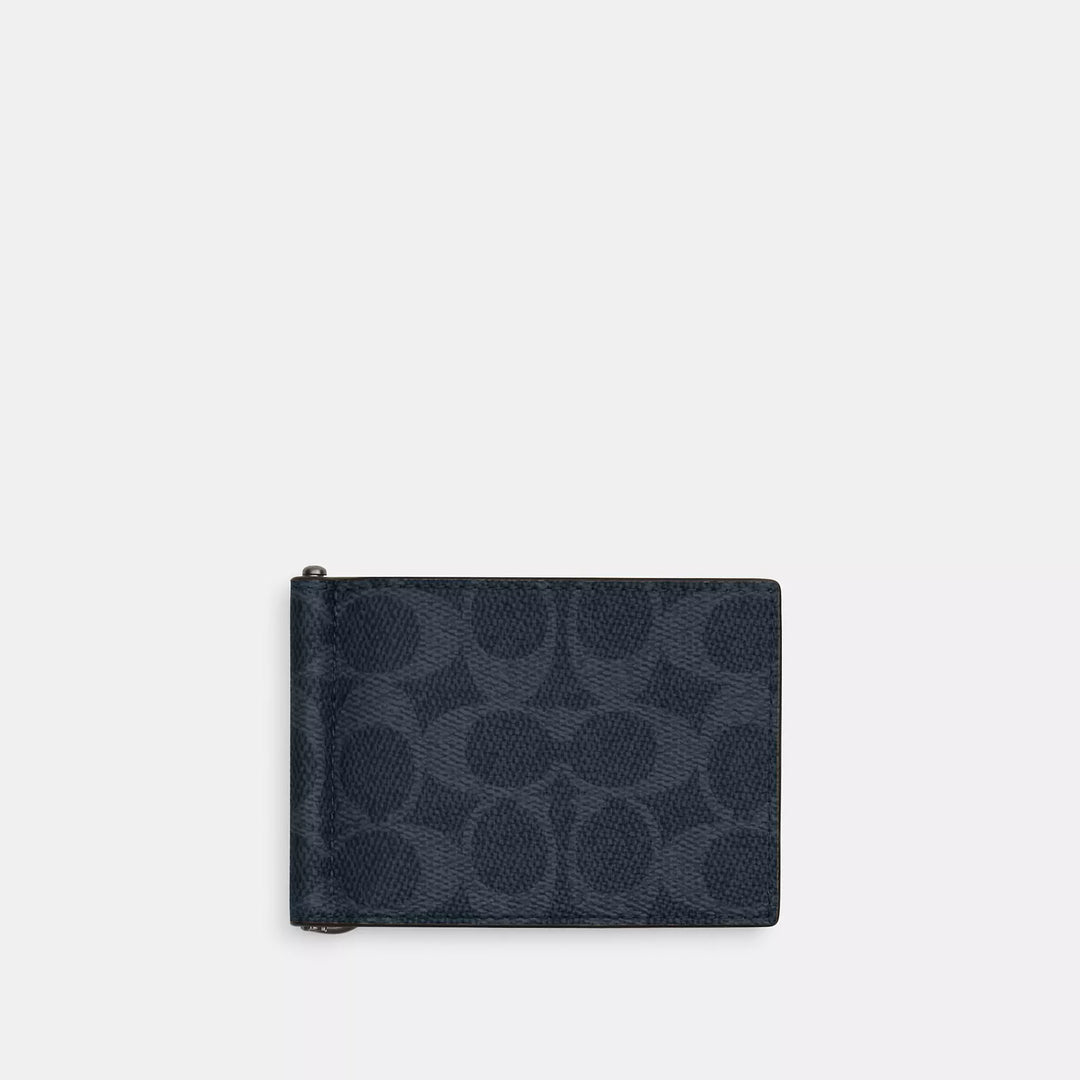 slim money clip billfold wallet in signature canvas