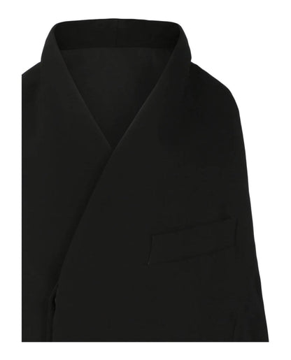men's double breasted fitted vest in black