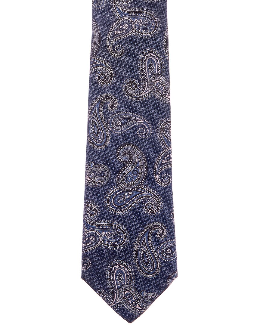 blue paisley silk tie
