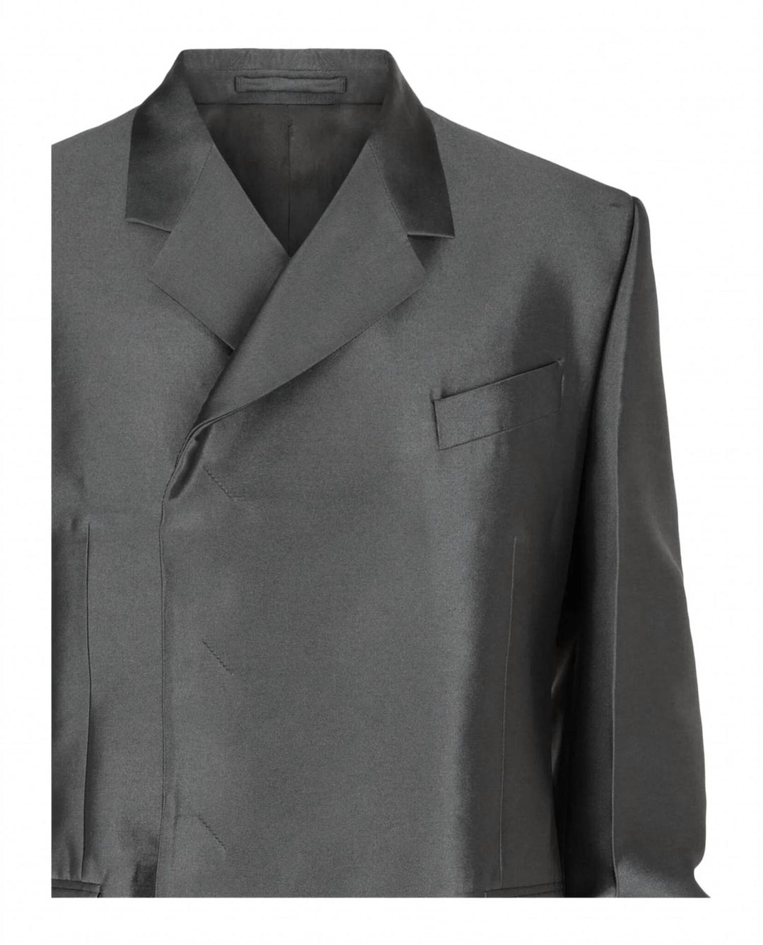 men's double breasted jacket in dark grey