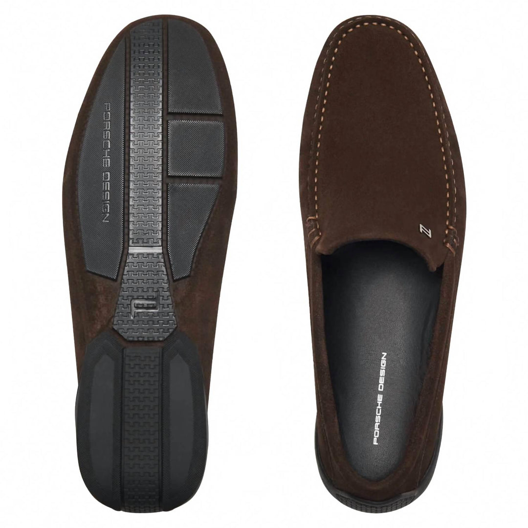 men's monaco velours moccasins in espresso