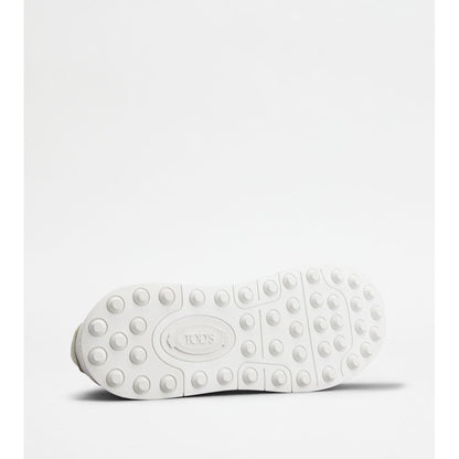 sneakers in suede and smooth leather