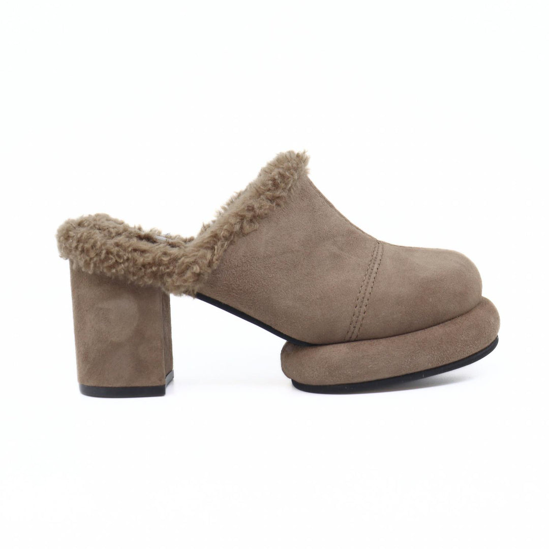 women's mod winter mules in taupe