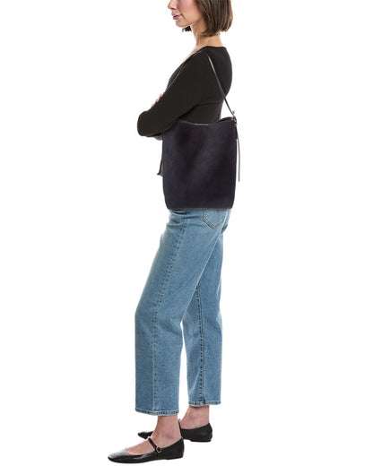 suede essentials bucket tote
