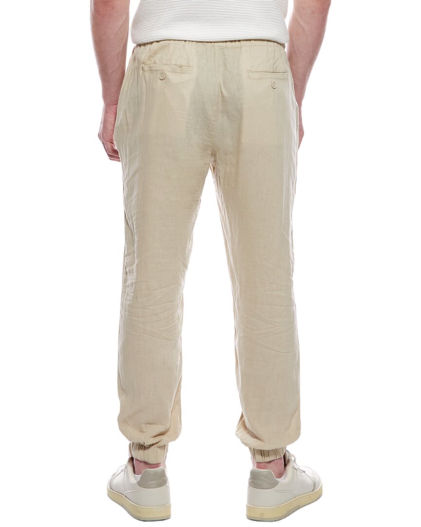 drawstring linen-blend jogger pant