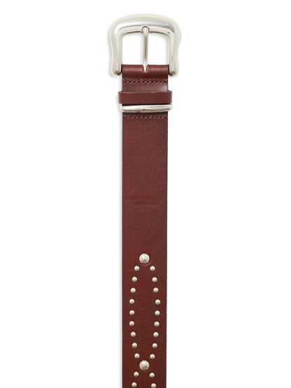 women's rowan studded belt in mahogany