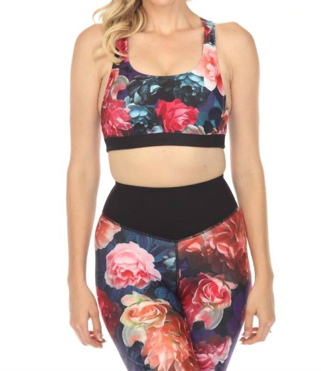 bee active studio reversible sports bra in multi