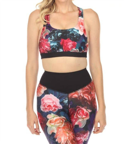 bee active studio reversible sports bra in multi