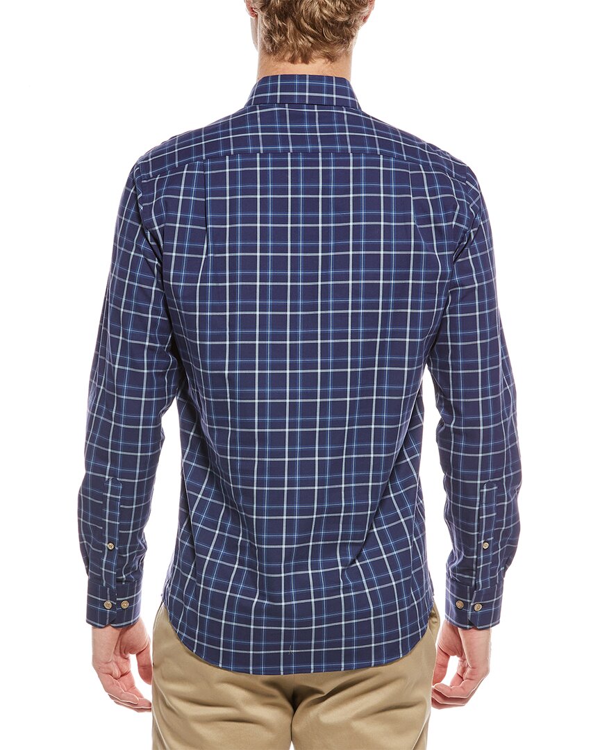 canclini compact twill plaid shirt