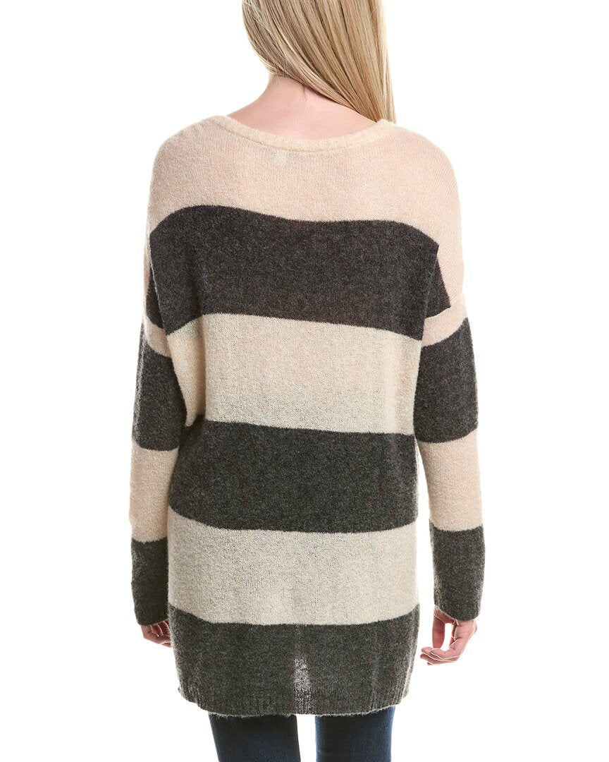 oversize rugby cashmere & silk-blend tunic sweater