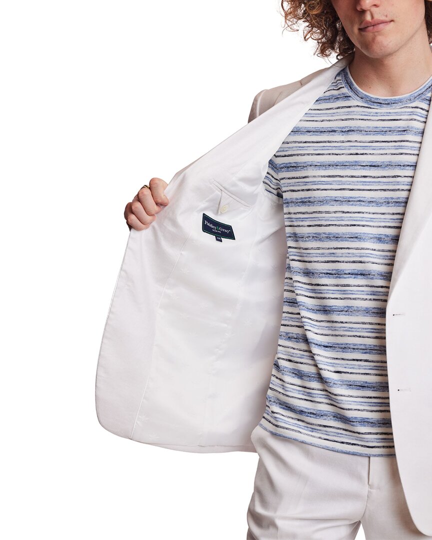 dover slim fit linen-blend jacket