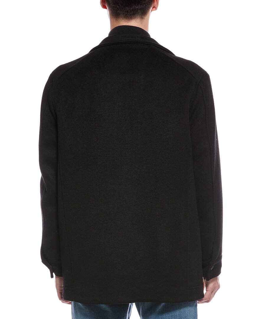 multipockets wool-blend field coat