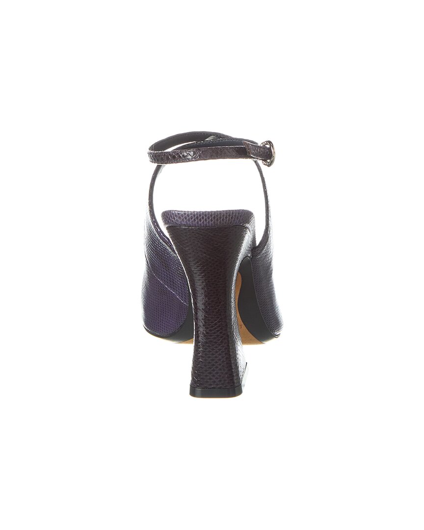 smile embossed leather sandal