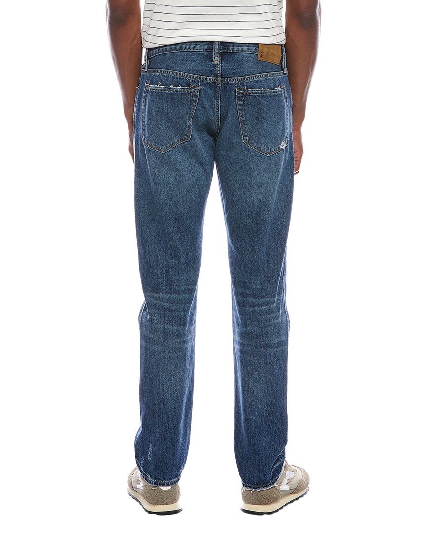 splatter blue rinse slim fit jean