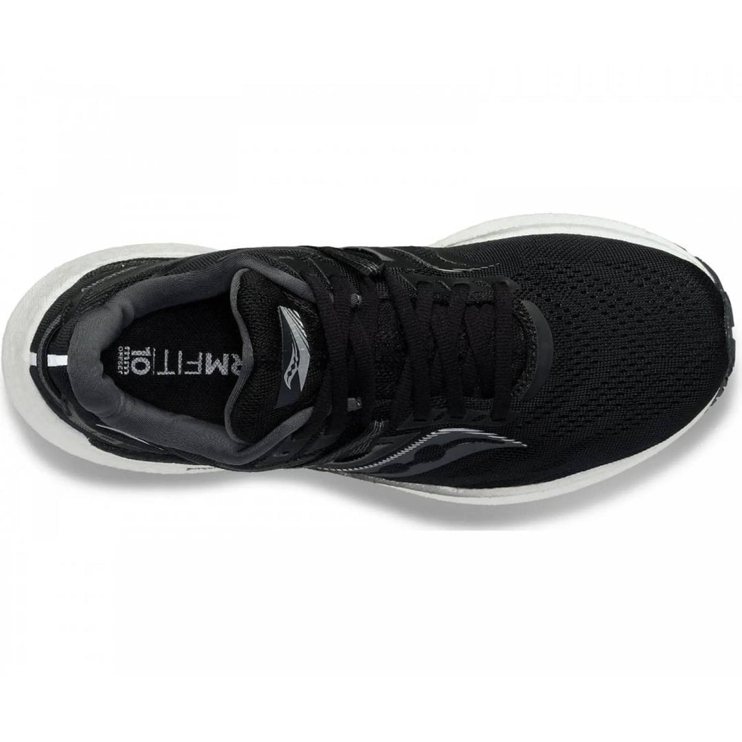 women's triumph 20 running shoes in black/white noir/blanc