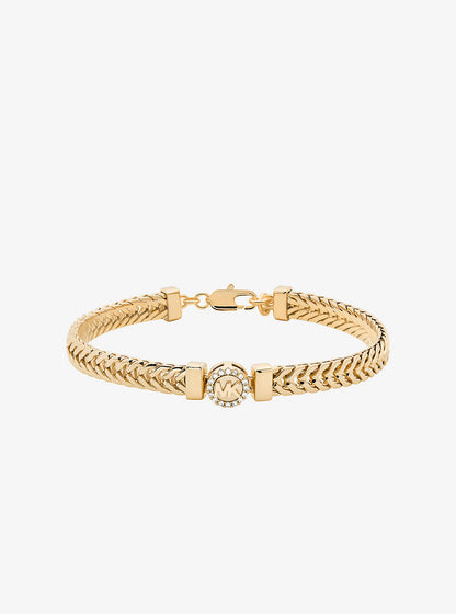 pav� logo foxtail chain bracelet