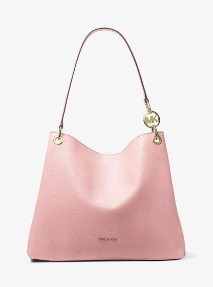 christina large pebbled leather shoulder bag