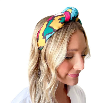 headband in fall ikat