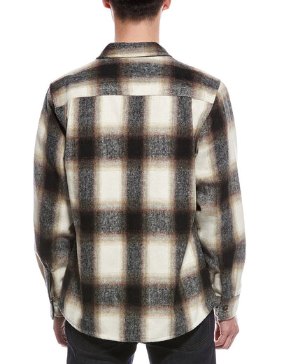 brushed plaid shirt jacket