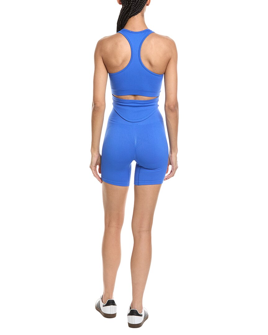 2pc 6in back cutout top & biker short set